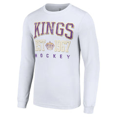 Los Angeles Kings Starter Retro Graphic Long Sleeve Crew T-Shirt - White T-shirts