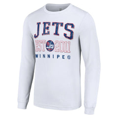 Winnipeg Jets Starter Retro Graphic Long Sleeve Crew T-Shirt - White T-shirts