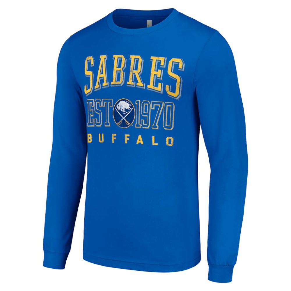 Buffalo Sabres Starter Retro Graphic Long Sleeve Crew T-Shirt - Royal T-shirts