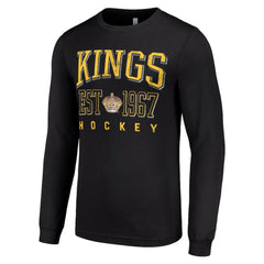 Los Angeles Kings Starter Retro Graphic Long Sleeve Crew T-Shirt - Black T-shirts