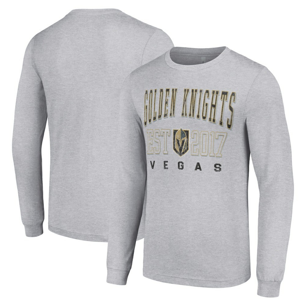 Vegas Golden Knights Starter Logo Graphic Long Sleeve T-Shirt - Heather Gray T-shirts