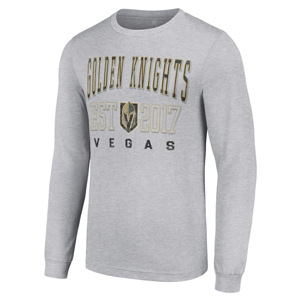 Vegas Golden Knights Starter Logo Graphic Long Sleeve T-Shirt - Heather Gray T-shirts