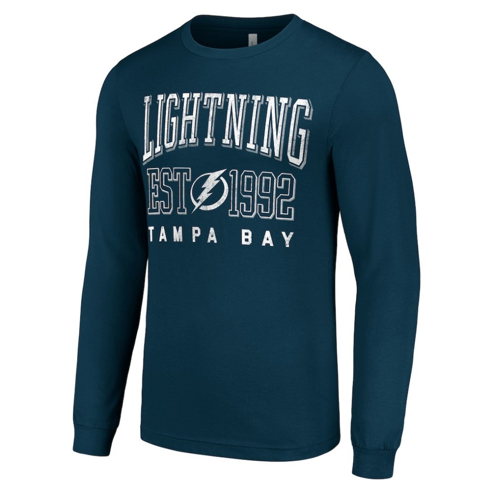Tampa Bay Lightning Starter Logo Graphic Long Sleeve T-Shirt - Navy T-shirts