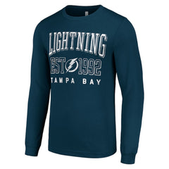Tampa Bay Lightning Starter Logo Graphic Long Sleeve T-Shirt - Navy T-shirts
