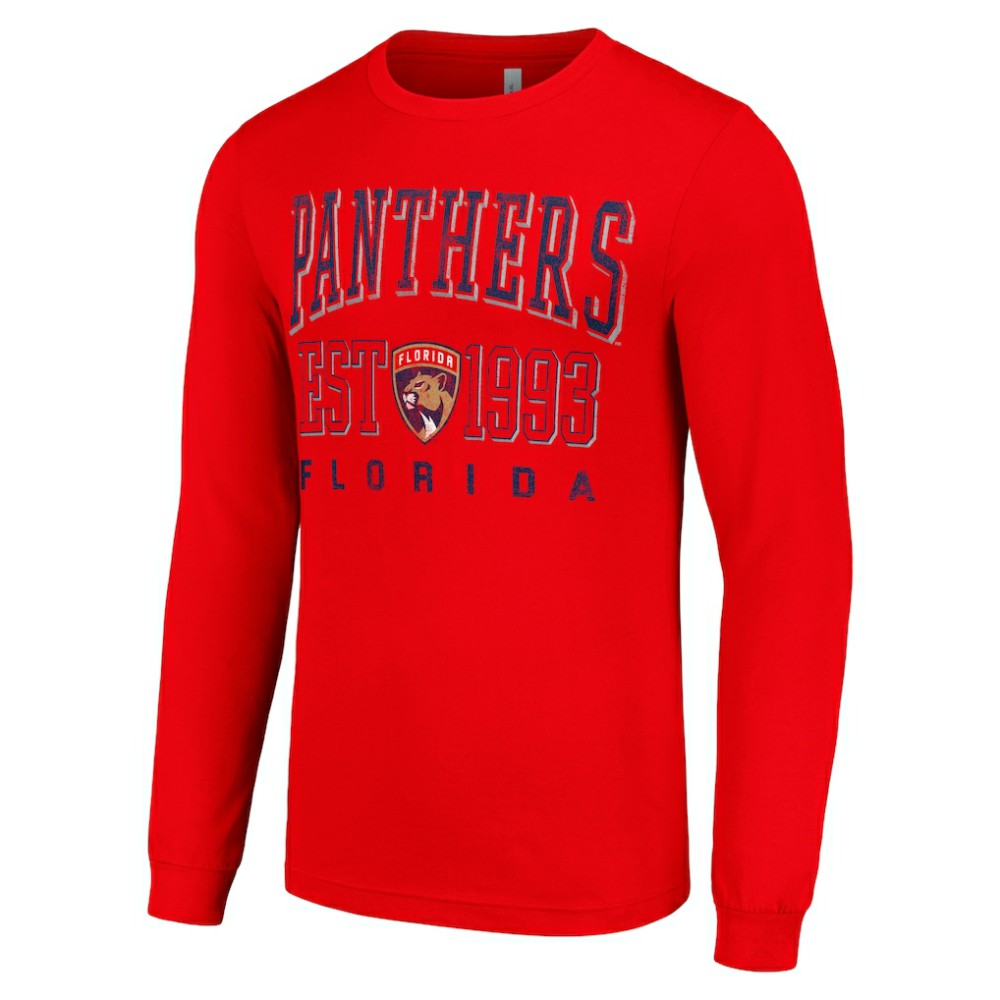 Florida Panthers Starter Logo Graphic Long Sleeve T-Shirt - Red T-shirts