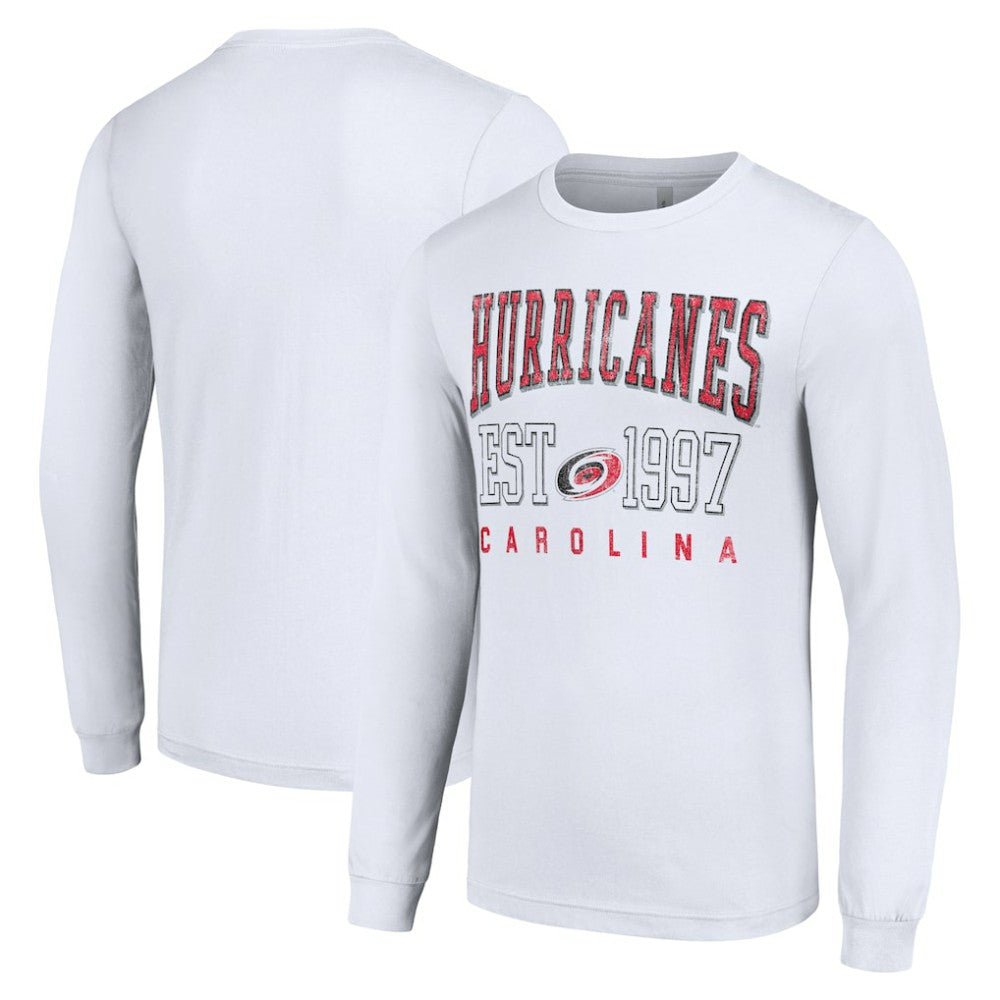 Carolina Hurricanes Starter Logo Graphic Long Sleeve T-Shirt - White T-shirts