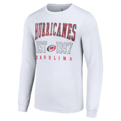 Carolina Hurricanes Starter Logo Graphic Long Sleeve T-Shirt - White T-shirts