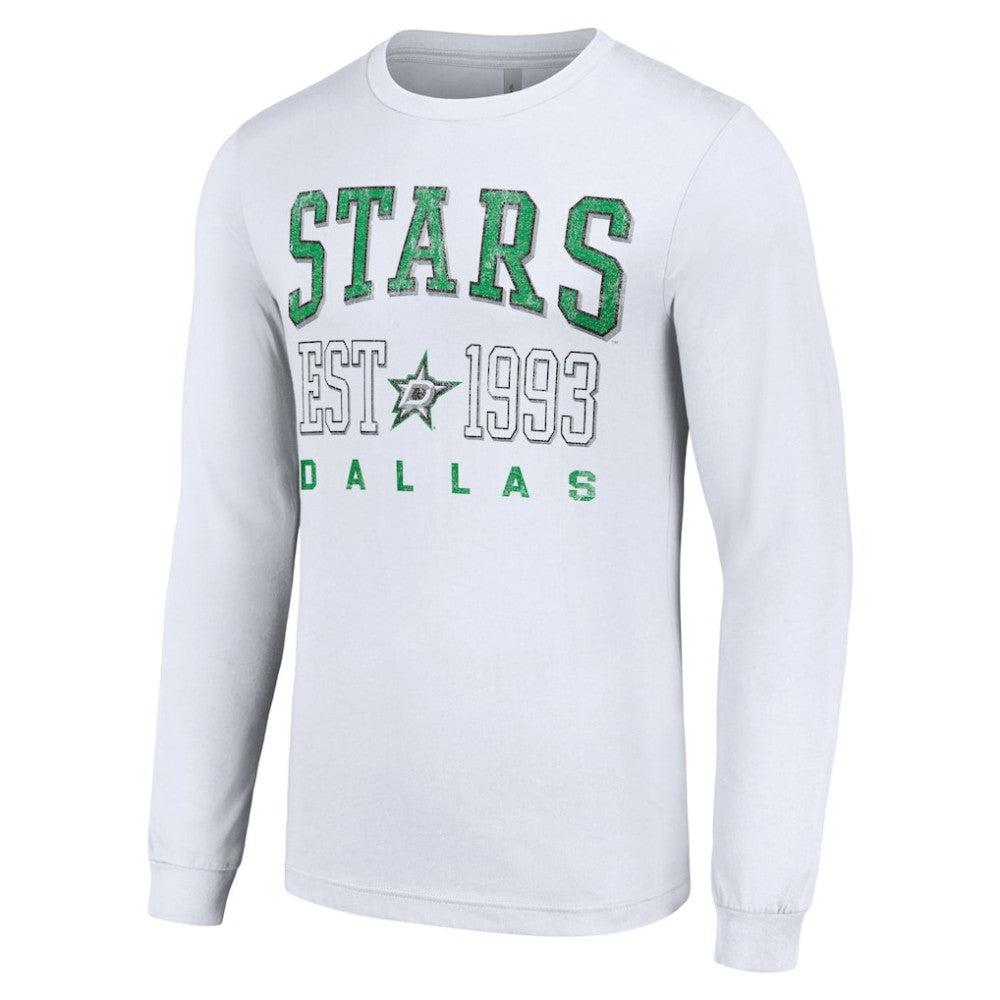 Dallas Stars Starter Logo Graphic Long Sleeve T-Shirt - White T-shirts