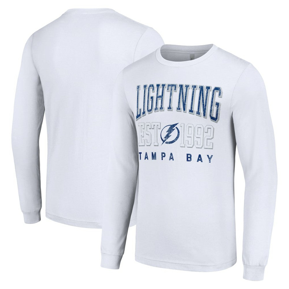 Tampa Bay Lightning Starter Logo Graphic Long Sleeve T-Shirt - White T-shirts