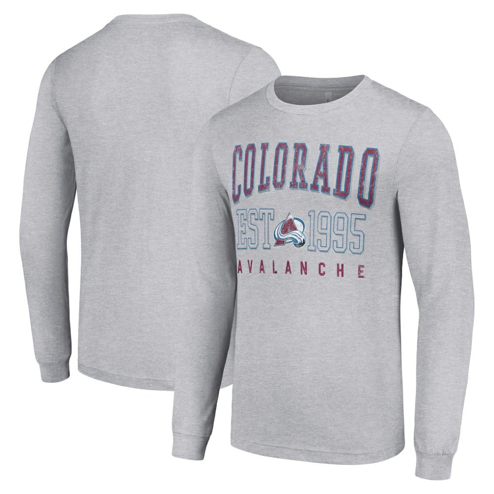 Colorado Avalanche Starter Logo Graphic Long Sleeve T-Shirt - Heather Gray T-shirts