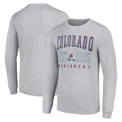 Colorado Avalanche Starter Logo Graphic Long Sleeve T-Shirt - Heather Gray T-shirts