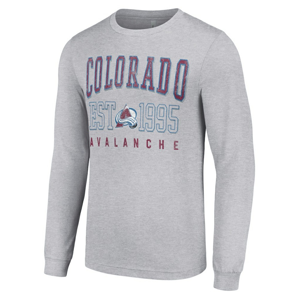 Colorado Avalanche Starter Logo Graphic Long Sleeve T-Shirt - Heather Gray T-shirts