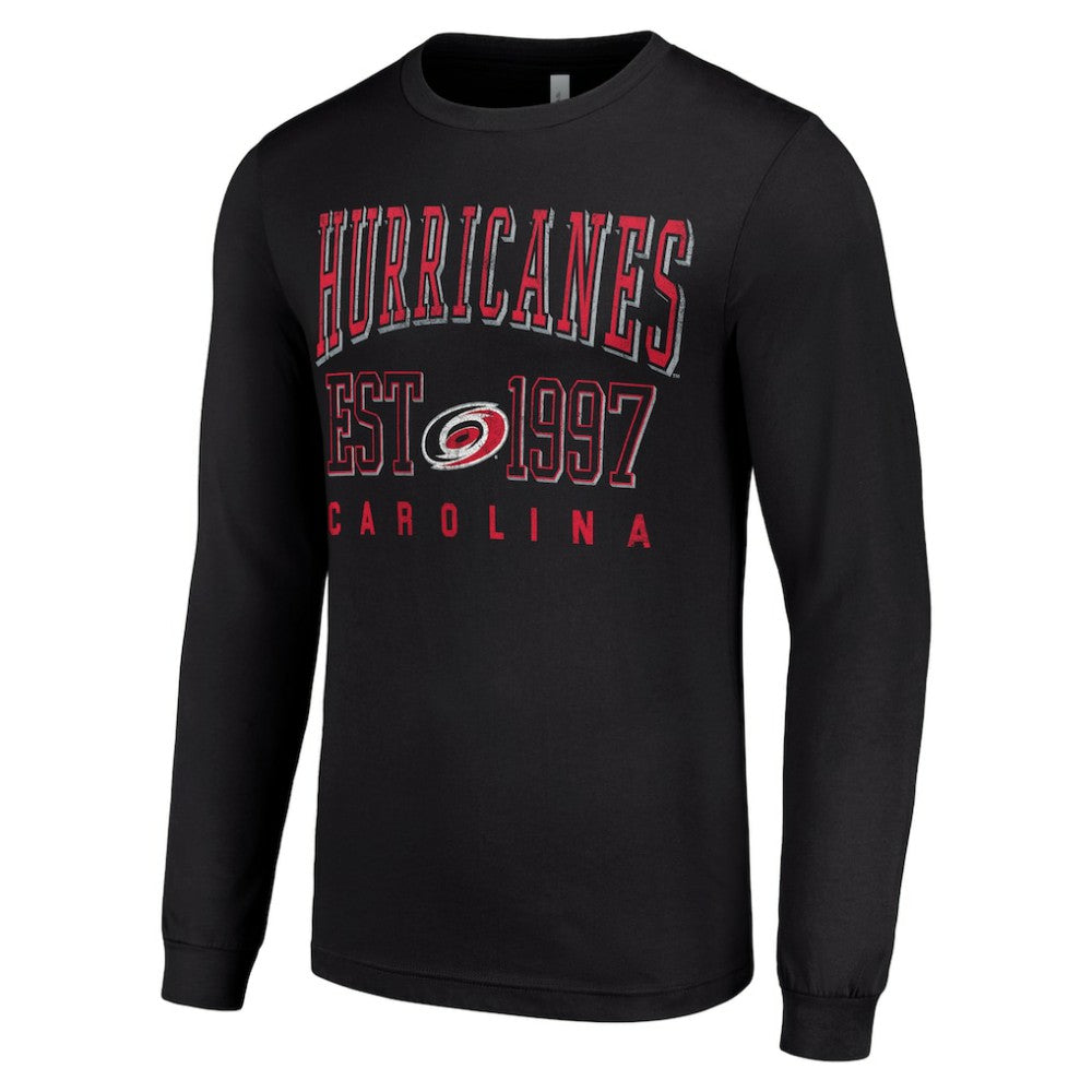 Carolina Hurricanes Starter Logo Graphic Long Sleeve T-Shirt - Black T-shirts