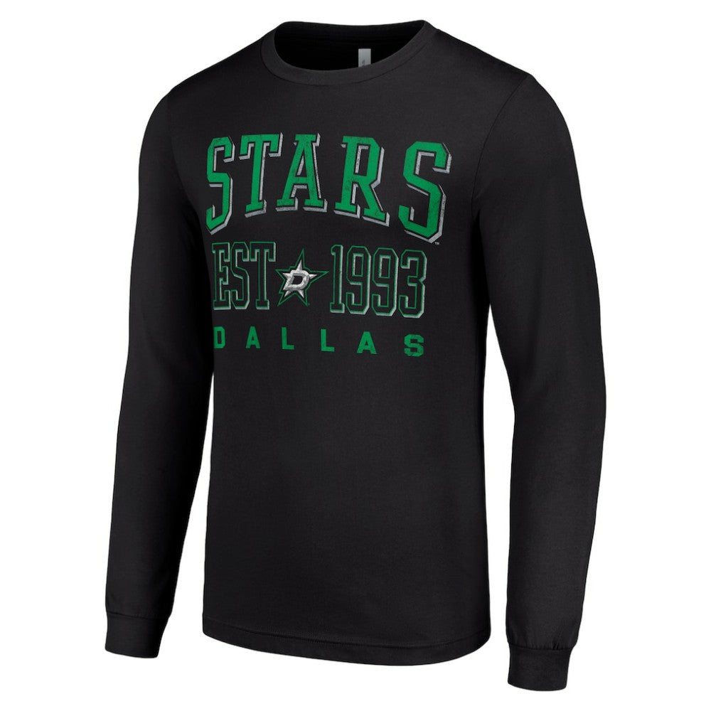 Dallas Stars Starter Logo Graphic Long Sleeve T-Shirt - Black T-shirts