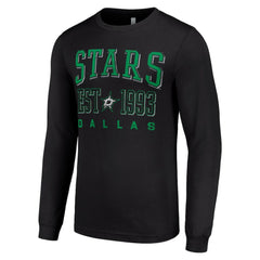 Dallas Stars Starter Logo Graphic Long Sleeve T-Shirt - Black T-shirts