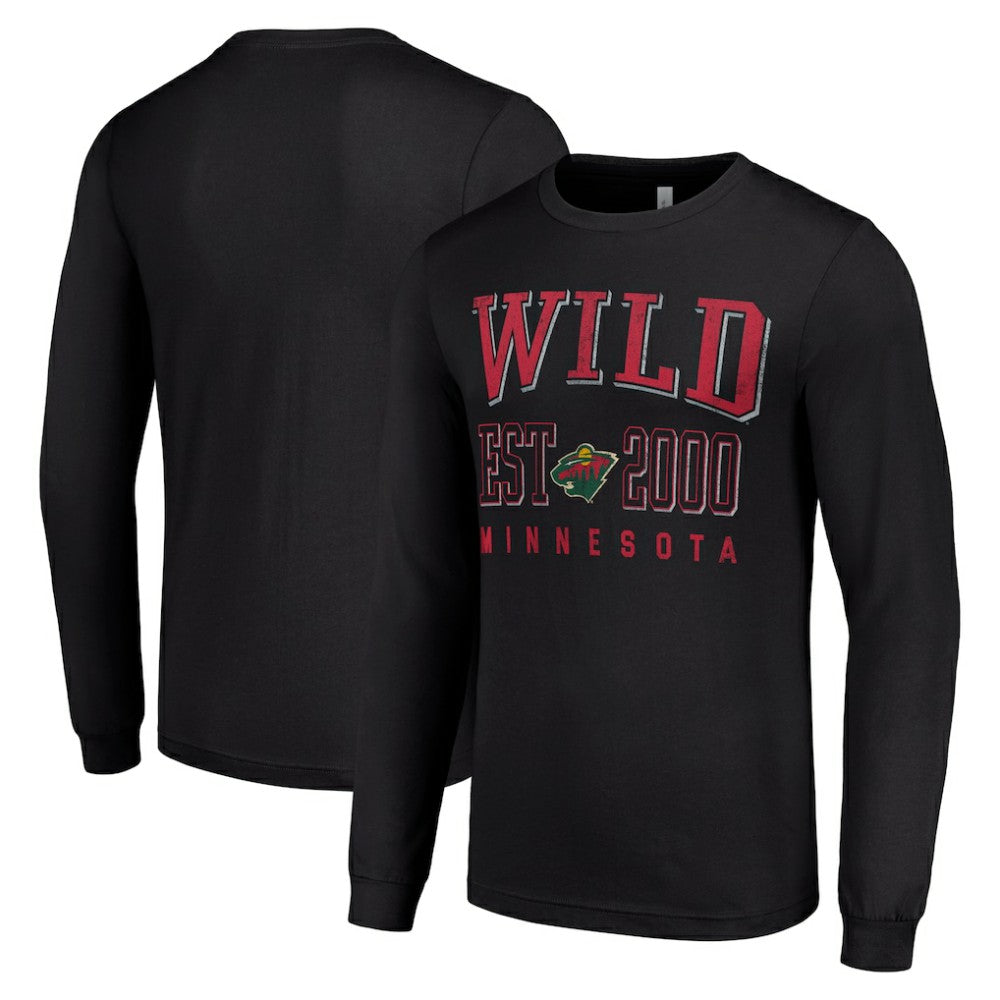 Minnesota Wild Starter Logo Graphic Long Sleeve T-Shirt - Black T-shirts