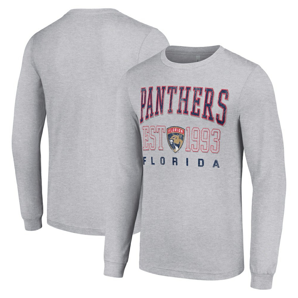 Florida Panthers Starter Logo Graphic Long Sleeve T-Shirt - Heather Gray T-shirts