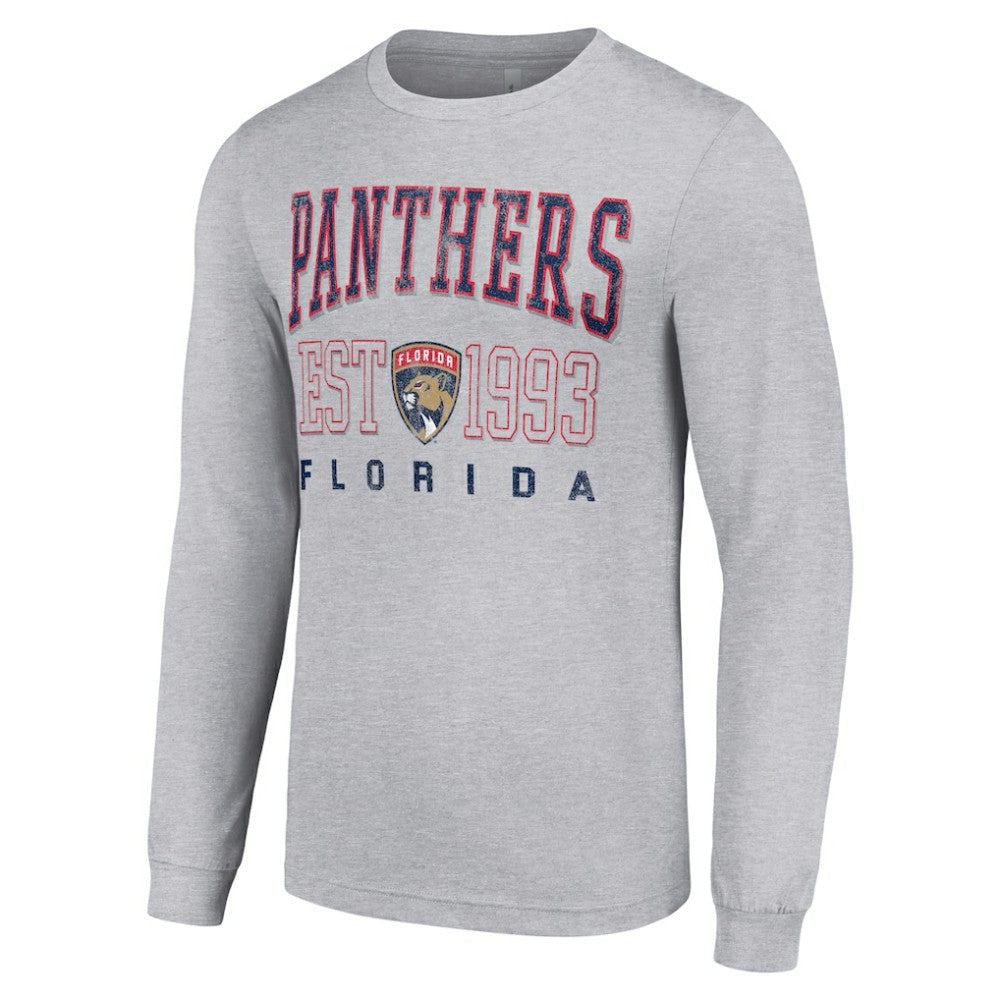 Florida Panthers Starter Logo Graphic Long Sleeve T-Shirt - Heather Gray T-shirts