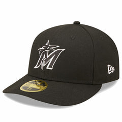 Miami Marlins Low Profile 59FIFTY Fitted Hat Black