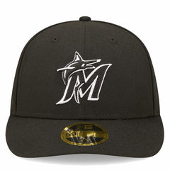 Miami Marlins Low Profile 59FIFTY Fitted Hat Black