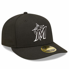 Miami Marlins Low Profile 59FIFTY Fitted Hat Black