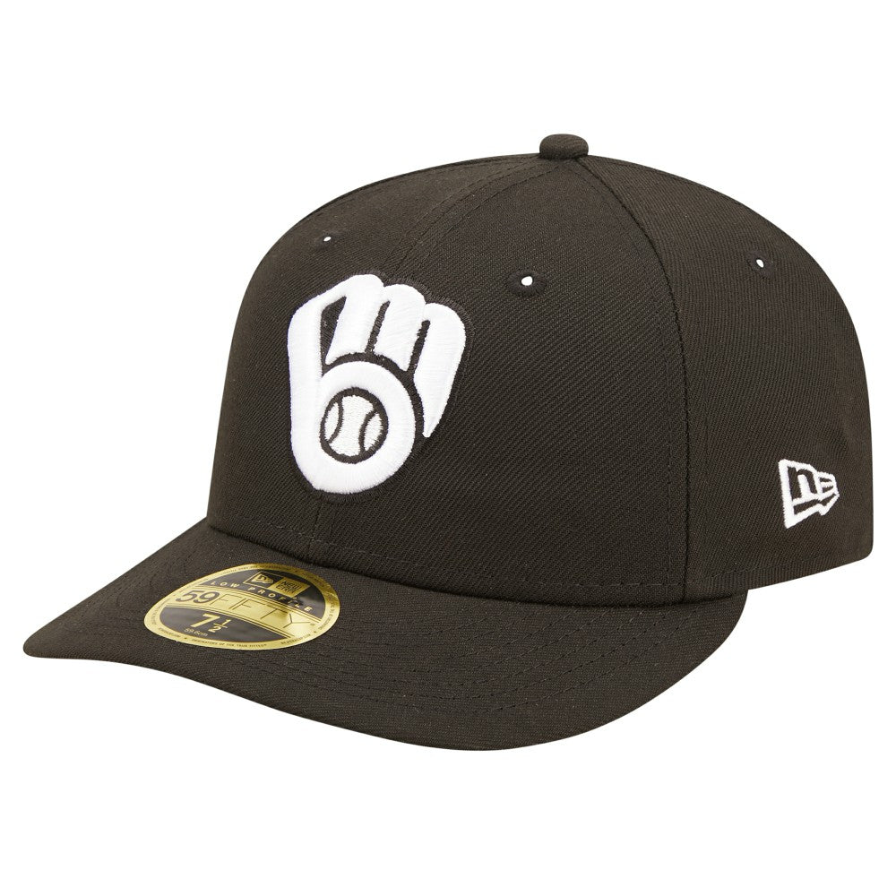 Milwaukee Brewers Low Profile 59FIFTY Fitted Hat Black
