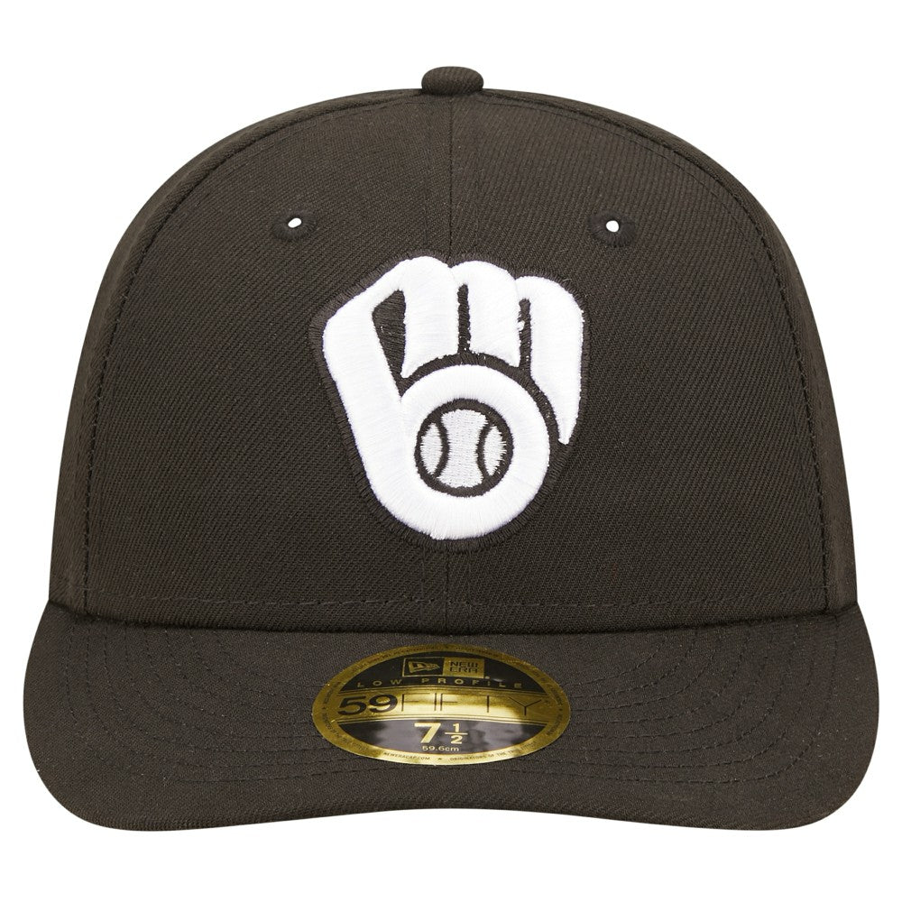 Milwaukee Brewers Low Profile 59FIFTY Fitted Hat Black