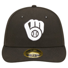 Milwaukee Brewers Low Profile 59FIFTY Fitted Hat Black