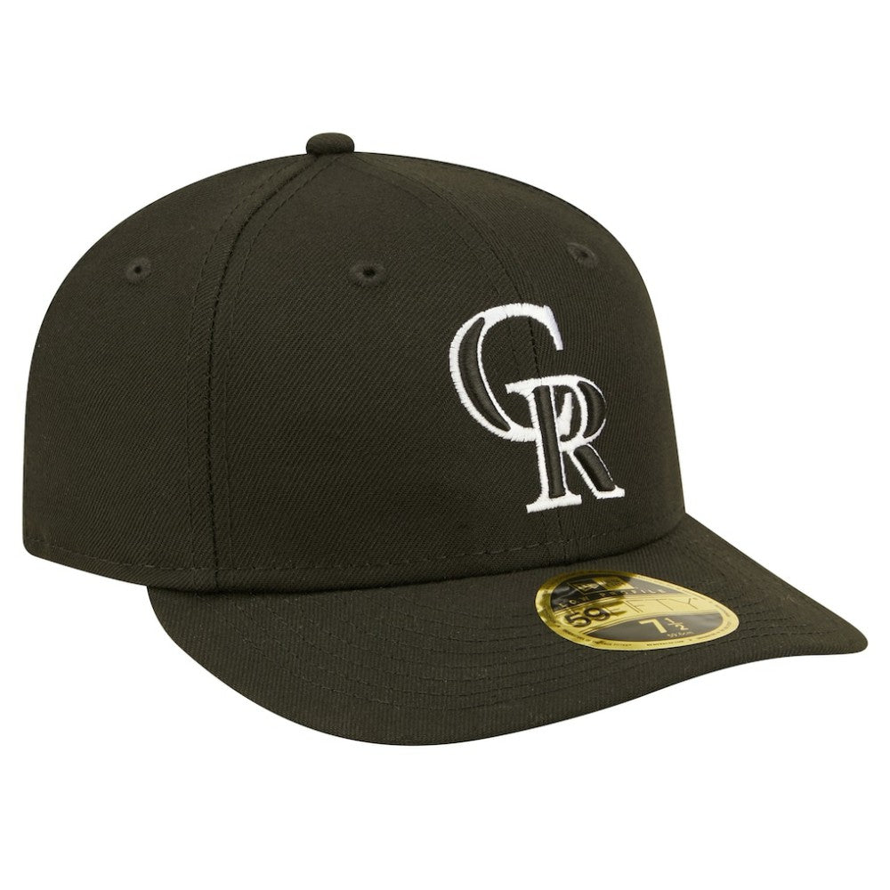 Colorado Rockies Low Profile 59FIFTY Fitted Hat Black