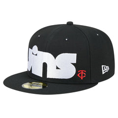 Minnesota Twins Checkered Undervisor 59FIFTY Fitted Hat Black