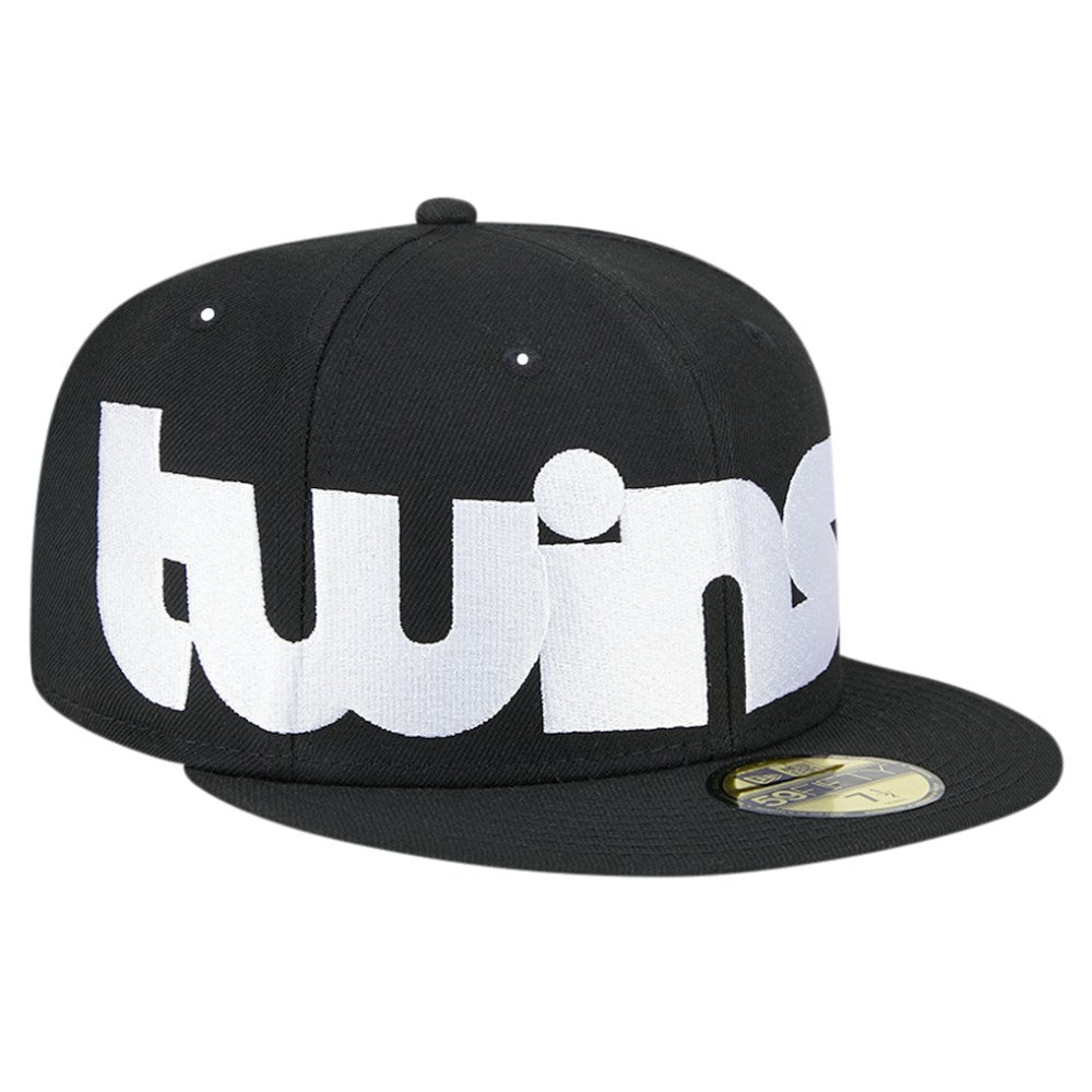 Minnesota Twins Checkered Undervisor 59FIFTY Fitted Hat Black