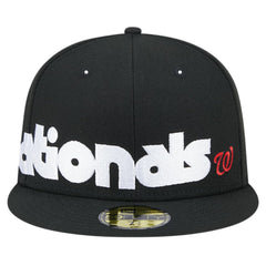 Washington Nationals Checkered Undervisor 59FIFTY Fitted Hat Black