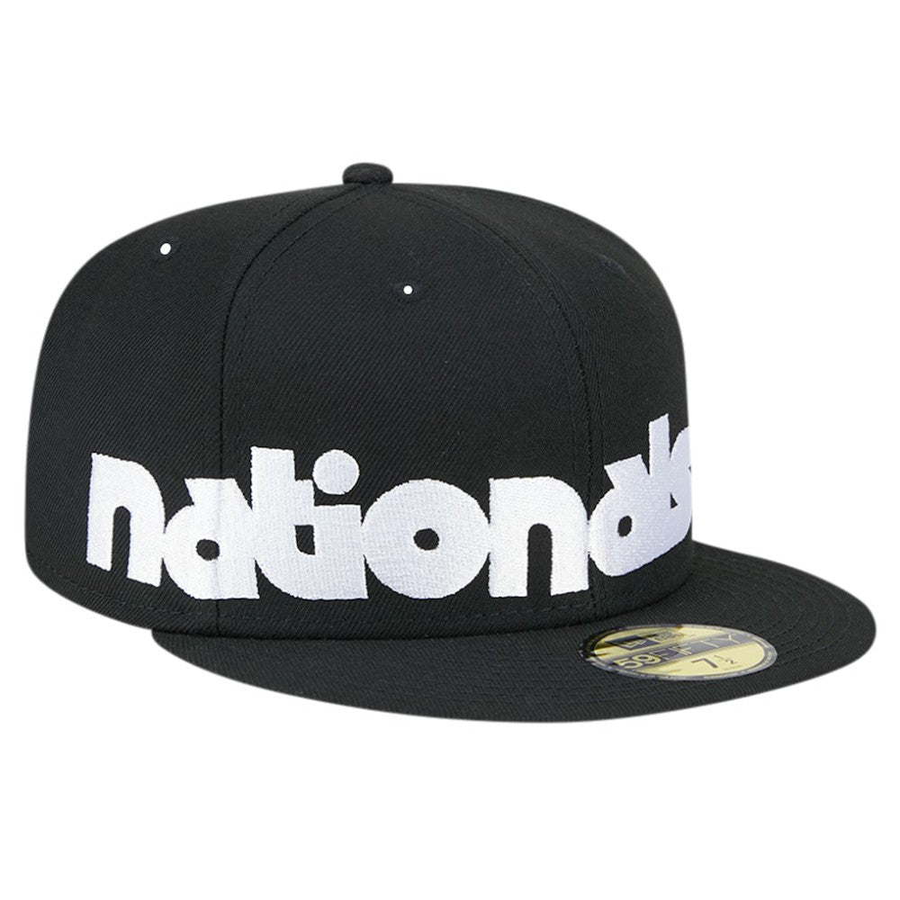 Washington Nationals Checkered Undervisor 59FIFTY Fitted Hat Black