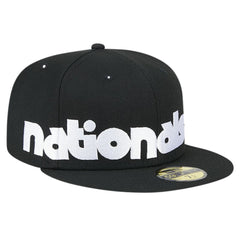 Washington Nationals Checkered Undervisor 59FIFTY Fitted Hat Black