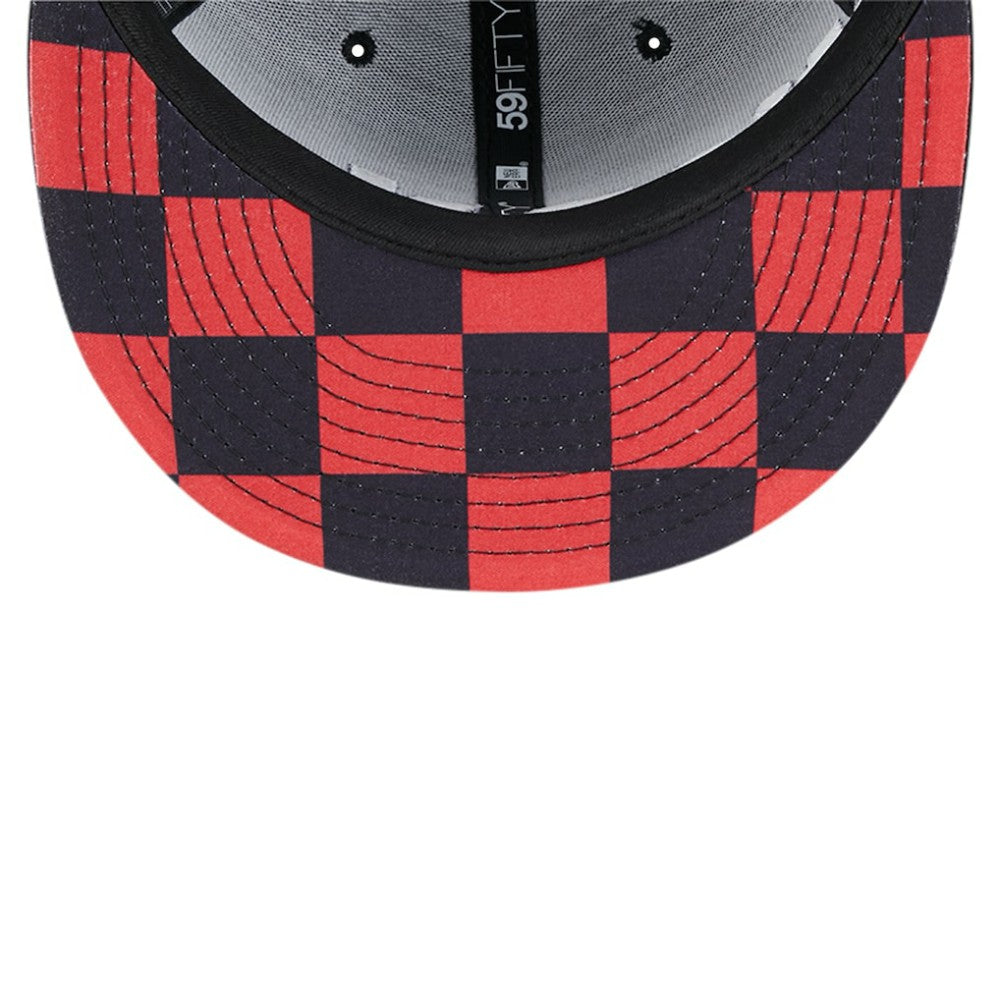 Washington Nationals Checkered Undervisor 59FIFTY Fitted Hat Black