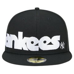 New York Yankees Checkered Undervisor 59FIFTY Fitted Hat Black