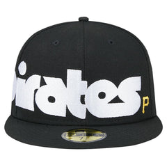 Pittsburgh Pirates Checkered Undervisor 59FIFTY Fitted Hat Black