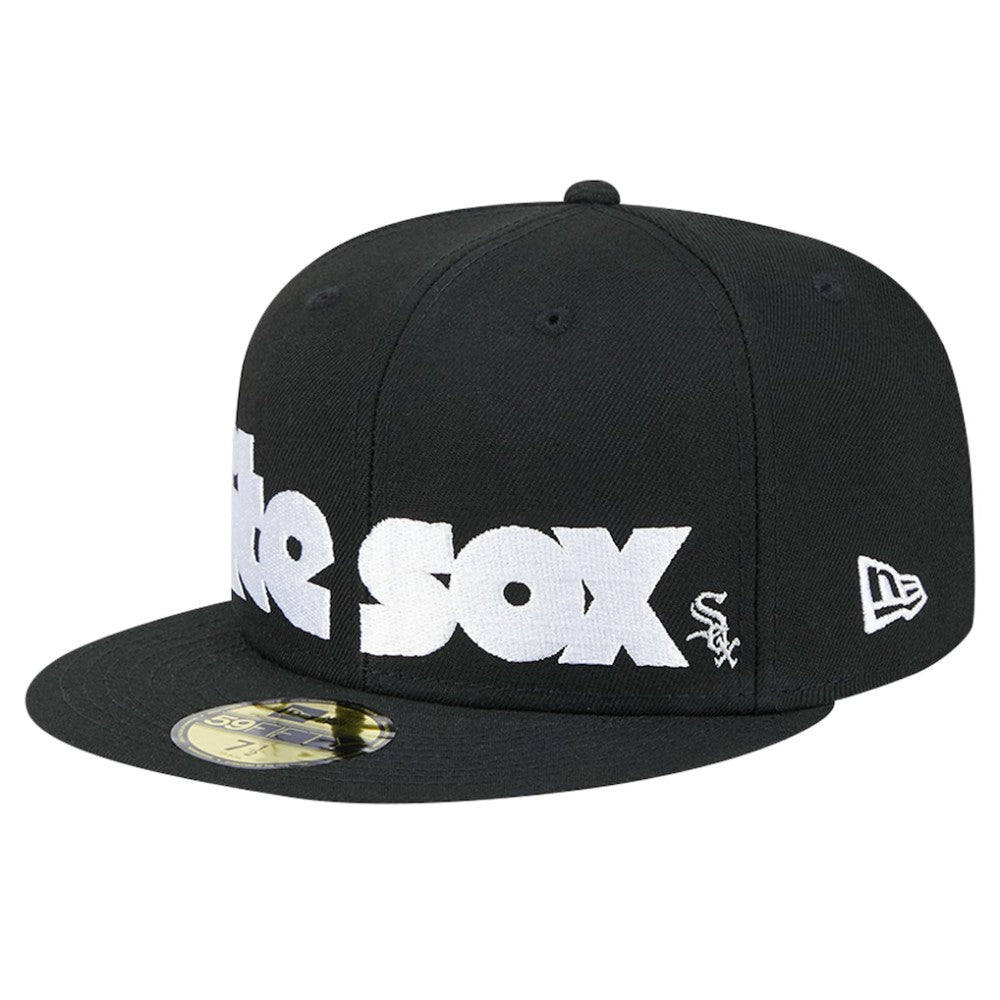 Chicago White Sox Checkered Undervisor 59FIFTY Fitted Hat Black