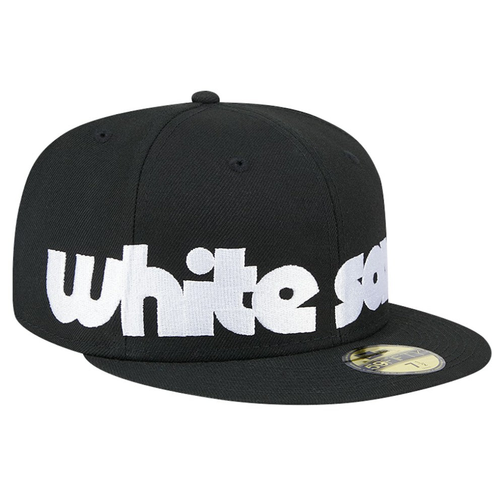 Chicago White Sox Checkered Undervisor 59FIFTY Fitted Hat Black