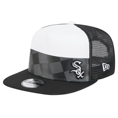Chicago White Sox Checkmate Trucker 9FIFTY Snapback Hat Black