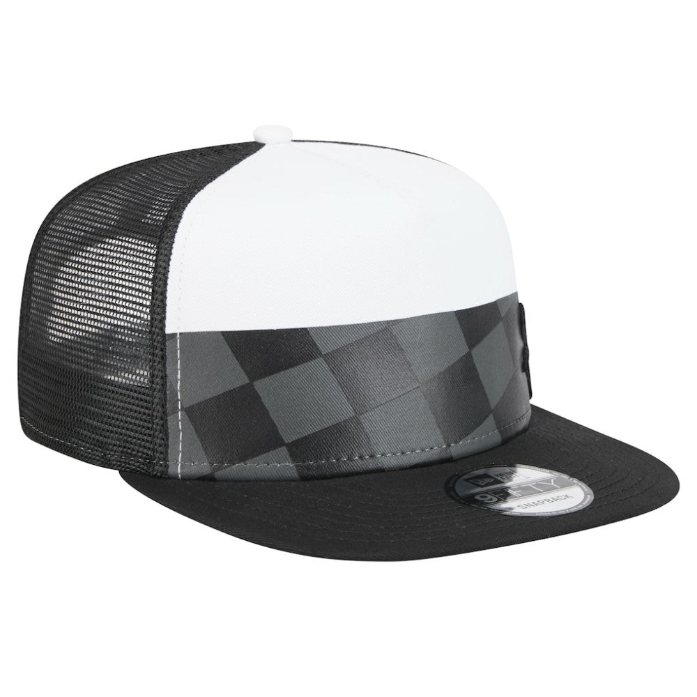Chicago White Sox Checkmate Trucker 9FIFTY Snapback Hat Black