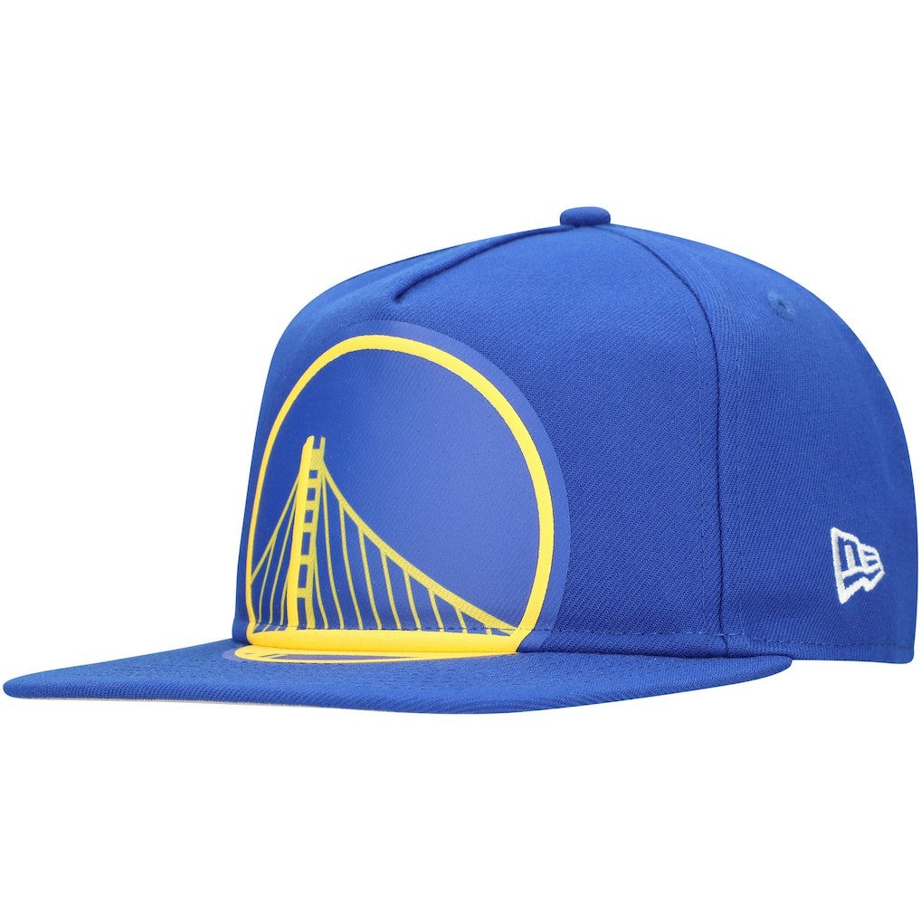 Golden State Warriors Oversized Puff Print Logo Golfer Snapback Hat sale - Royal shop