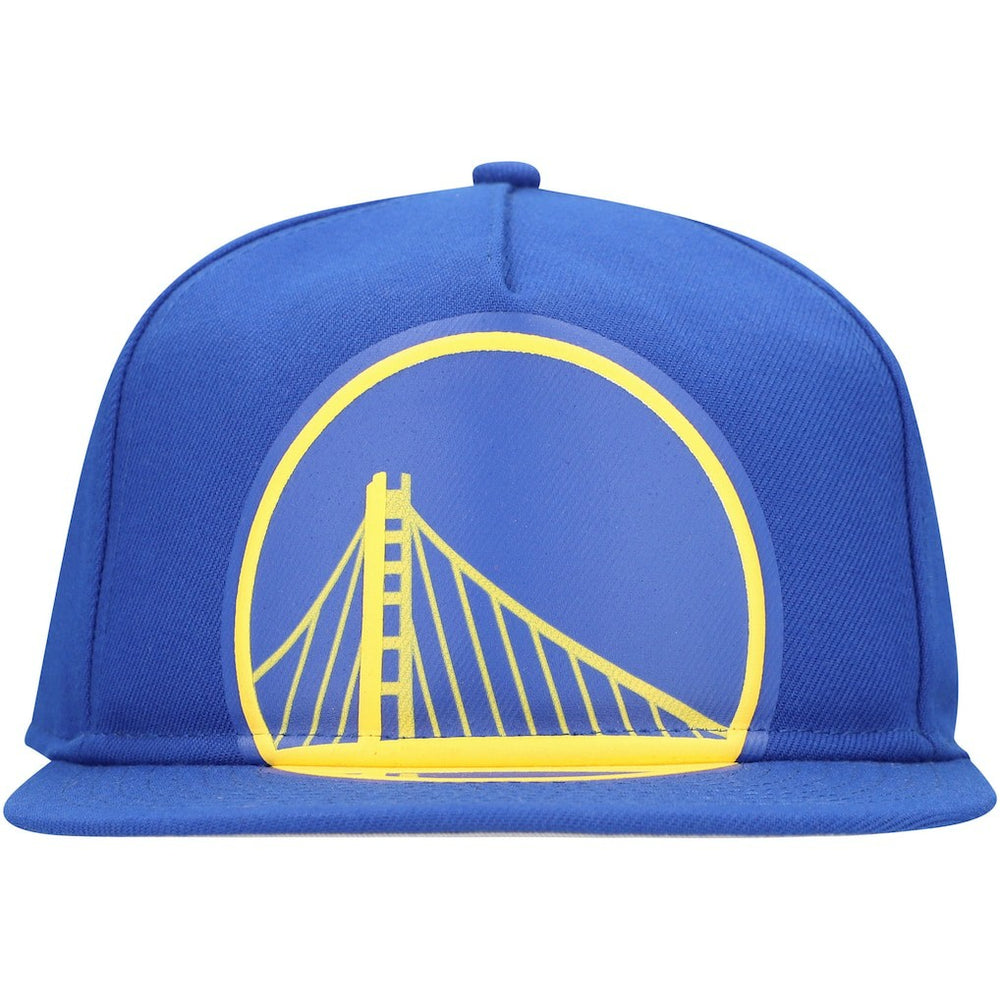 Golden State Warriors Oversized Puff Print Logo Golfer Snapback Hat sale - Royal shop