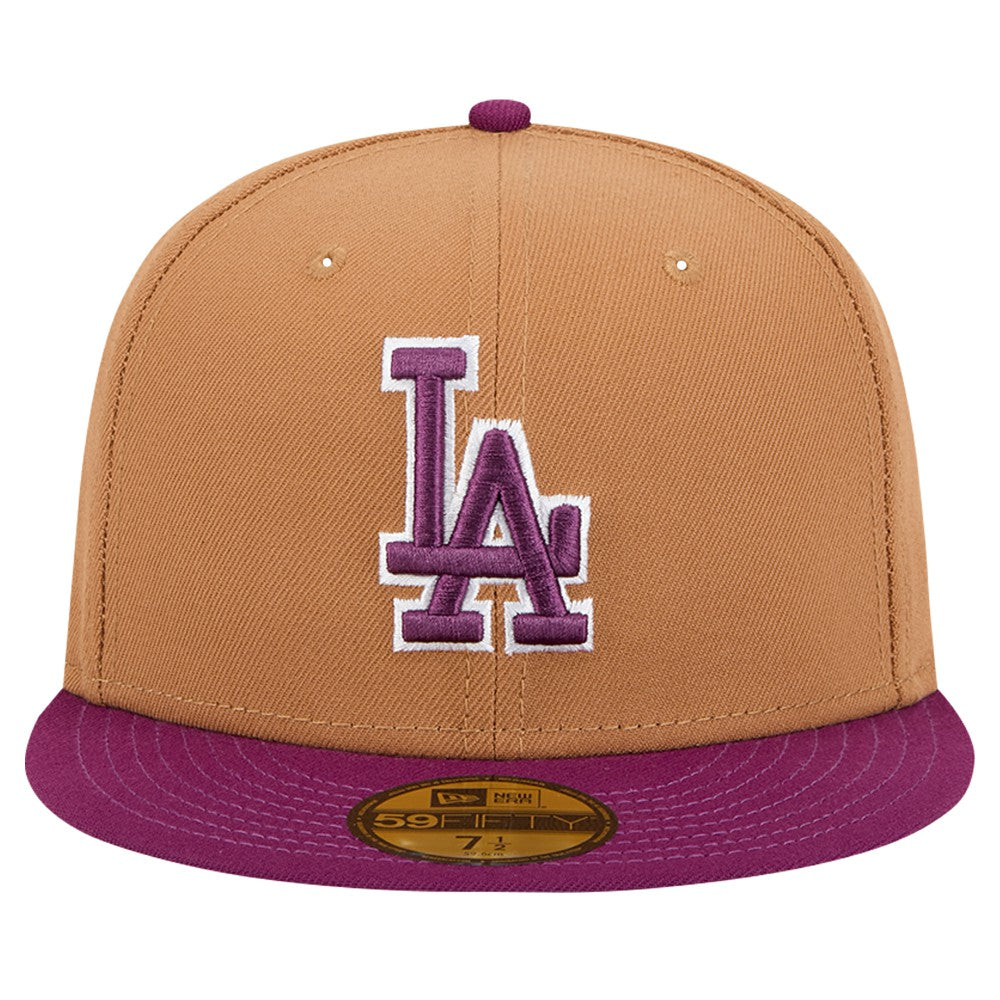 Los Angeles Dodgers Two-Tone Color Pack 59FIFTY Fitted Hat Brown/Purple