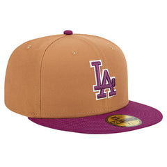 Los Angeles Dodgers Two-Tone Color Pack 59FIFTY Fitted Hat Brown/Purple