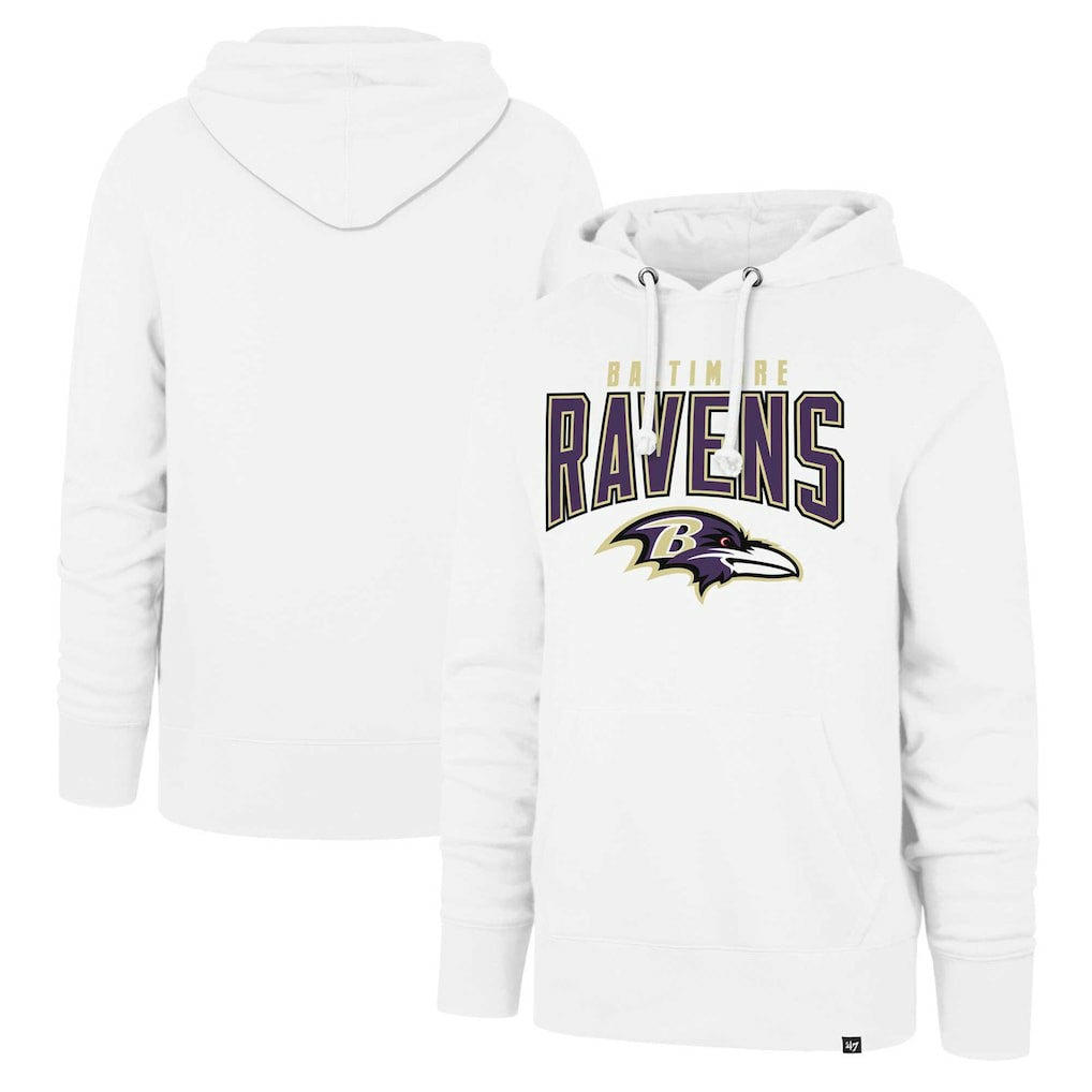 Baltimore Ravens '47 Elements Arch Headline Pullover Hoodie - White sale