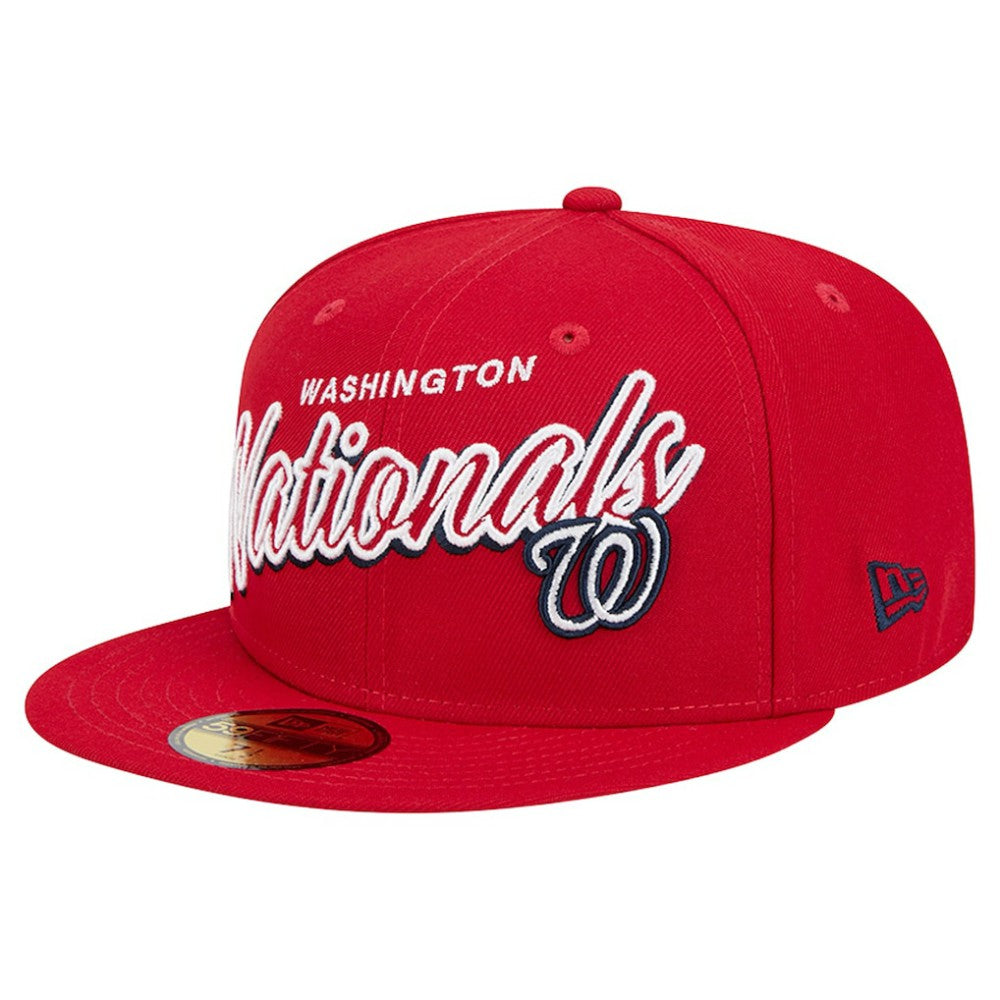 Washington Nationals Script Sided 59FIFTY Fitted Hat Red