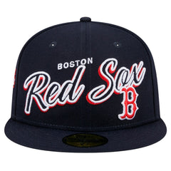 Boston Red Sox Script Sided 59FIFTY Fitted Hat Navy
