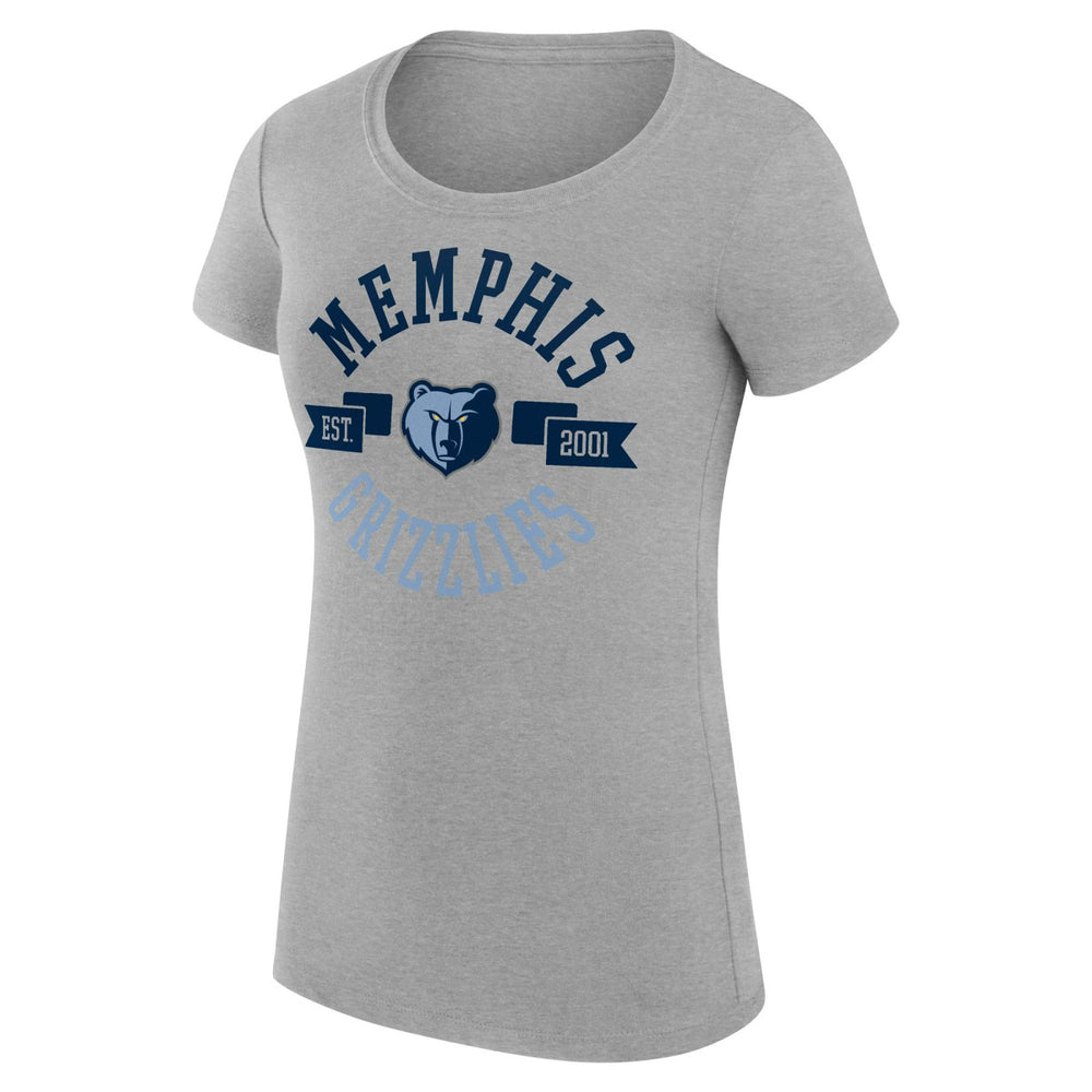 Memphis Grizzlies G-III 4Her by Carl Banks Women's Super-Slim Fit Lightweight Large City Logo T-Shirt - Heather Gray sale
