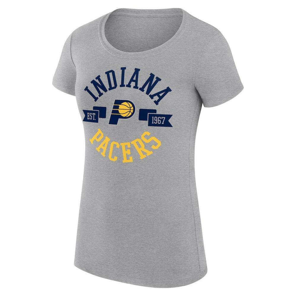 Indiana Pacers G-III 4Her by Carl Banks Women's Super-Slim Fit Lightweight Large City Logo T-Shirt - Heather Gray on sale